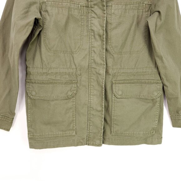 Madewell Dispatch Jacket Military Style Green Cotton Canvas Small Oversized - Picture 10 of 13